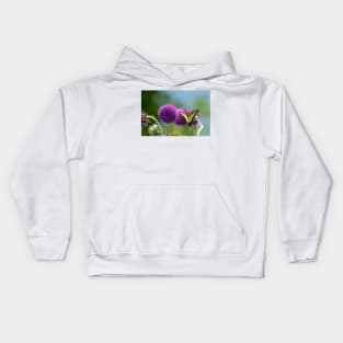 Swallowtail on a Thistle Kids Hoodie